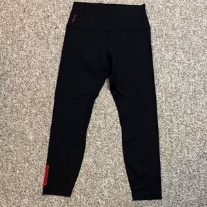 Lululemon membership  Black Leggings with Red Accent - Athletic Bottoms
